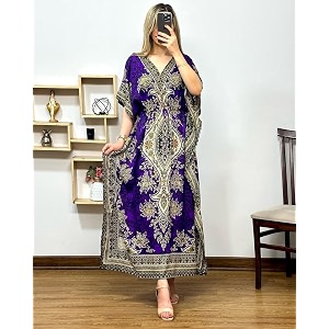 NAIADES Womens Kaftan Dress - Bohemian Printed