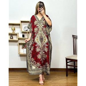 NAIADES Womens Kaftan Dress - Bohemian Printed