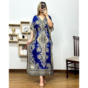 NAIADES Womens Kaftan Dress - Bohemian Printed