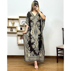 NAIADES Womens Kaftan Dress - Bohemian Printed