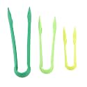 Tongs Plastic Serving Tongs for Kitchen Reusable Utensils Set Heavy Duty Scalloped Salad Tongs, Food Safe Material, Perfect for Buffets and BBQ (Green)