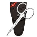 Nail Scissors for Women &amp; Men – Stainless Steel, Curved Blade, Sharp Scissors for Toenails, Manicure, Pedicure, Cuticle For Home &amp; Professional Use (Nail Scissors With Leather Case)