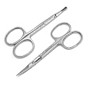 Nail Scissors for Women & Men – Stainless Steel, Curved Blade, Sharp Scissors for Toenails, Manicure, Pedicure, Cuticle For Home & Professional Use (Facial Hair Scissors)