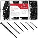 Nails Assortment Kit - 700 PCS Galvanized High-Carbon Nails for Hanging Art