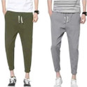 NAIMA ENTERPRISES Self Design, Graphic Print Men Green, Grey Track Pants