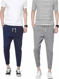 naima enterprises self design men black grey track pants