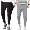 NAIMA ENTERPRISES Solid Men Black, Grey Track Pants