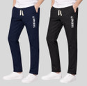 NAIMA ENTERPRISES Pack of 2 Men Solid Multicolor Track Pants