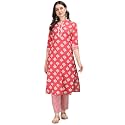 NAINVISH Cotton Blend Floral Regular Women39s Kurtas