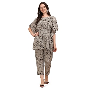 NAINVISH Cotton Blend Kurta Pant Set