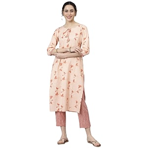 NAINVISH Cotton Blend Kurti Kurta Pant for