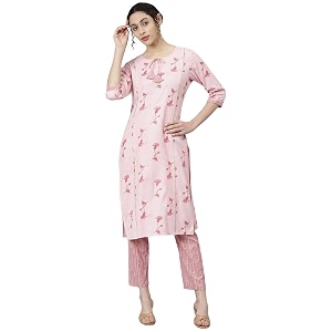 NAINVISH Cotton Blend Kurti Kurta Pant for