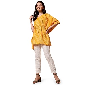 NAINVISH Women Cotton Regular KAFTAN TOP
