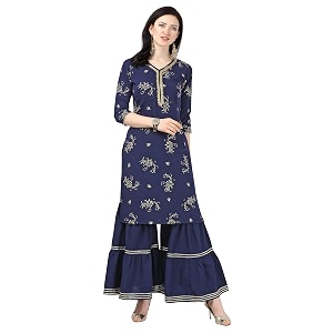 NAINVISH Women KURTA WITH SARARA