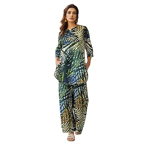 NAINVISH Ethnic Cotton Blend Co Ord Set