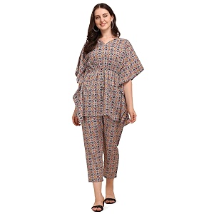 NAINVISH Cotton Blend Kurta Pant Set