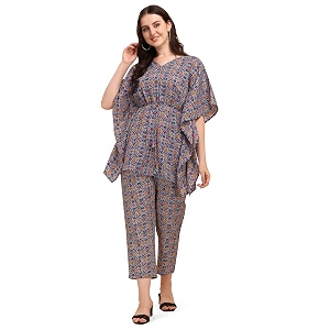 NAINVISH Cotton Blend Kurta Pant Set