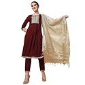 NAINVISH Women39s Geometric Straight Rayon Blend V-Neck
