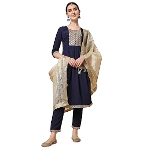 NAINVISH Womens Geometric Straight Rayon Blend V-Neck