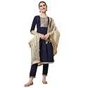 NAINVISH Women39s Geometric Straight Rayon Blend V-Neck