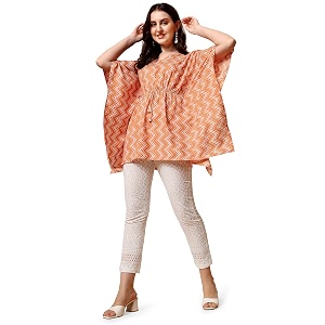 NAINVISH Women Cotton Regular KAFTAN TOP
