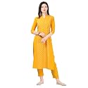 NAINVISH Women Crepe A-Line Kurta with Pant