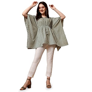 NAINVISH Women Cotton Regular KAFTAN TOP