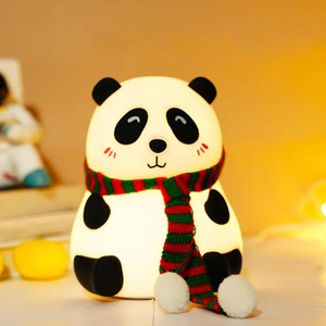 nairo cute pandausb rechargeable 7-colors changing light room decor night lamp night lamp