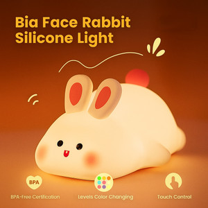 nairo cute rabbit night lighttouch  color change soft glow for kids bedroom  gifts night lamp