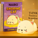 NAIRO Cute Snoring Cat Light | Touch Sensor | Mood Lamp for Kids & Bedroom. Night Lamp (7 cm, Yellow)