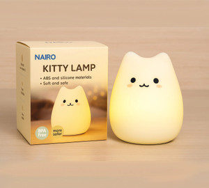 nairo kitty night light  soft body safe for kids ideal for bedrooms  baby rooms night lamp