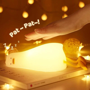 nairo kola duck lamp  soothing glow safe silicone material fun  portable light night lamp