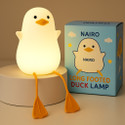 NAIRO Long Footed Duck Lamp – Soft Silicone Night Light, BPA-Free, USB Rechargeable Night Lamp