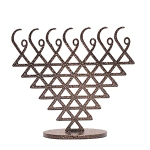 naitik creation shri saraswati yantra for success amp wisdom  antique gold metal yantra for pooja room study table amp office desk  spiritual gift for students amp professionals 10 cm x 10 cm