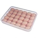 Naivete Refrigerator Egg Storage Box 24 Eggs Holder Food Container Plastic Organizer