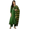 Naixa Women39s Chanderi Embroidered Flared Kurta with