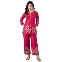 Naixa Women39s Lavender Cotton Printed Straight Kurta