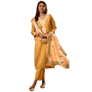 Naixa Womens Rayon Embroidered Straight Kurta with