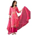 Naixa Women39s Embroidered Printed Straight Kurta with