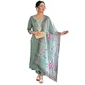 Naixa Women39s Rayon Embroidered Straight Kurta with