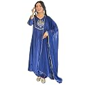 Naixa Women39s Silk Chiffon Embroidered A-Line Kurta