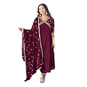 Naixa Women39s Vichitra Silk Embroidered A-Line Kurta