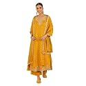 Naixa Women39s Vichitra Silk Embroidered A-Line Kurta