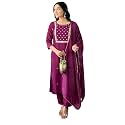 Naixa Women39s Viscose Embroidered Straight Kurta with