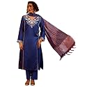 Naixa Women39s Viscose Silk Embroidered Straight Kurta