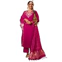 Naixa Women39s Viscose Silk Embroidered Straight Kurta