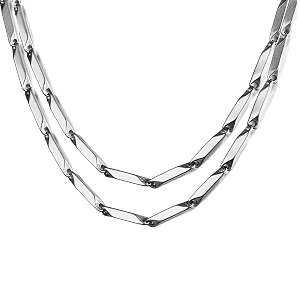 nakabh stainless steel rice chain necklace for men and boys