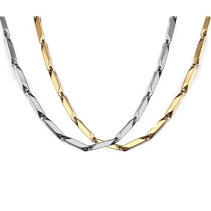 nakabh stainless steel rice chain necklace for men and boys