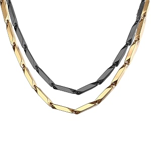 nakabh stainless steel rice chain necklace for men and boys