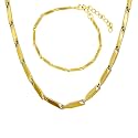 Nakabh Stainless Steel Rice Chain Necklace for Men and Boys